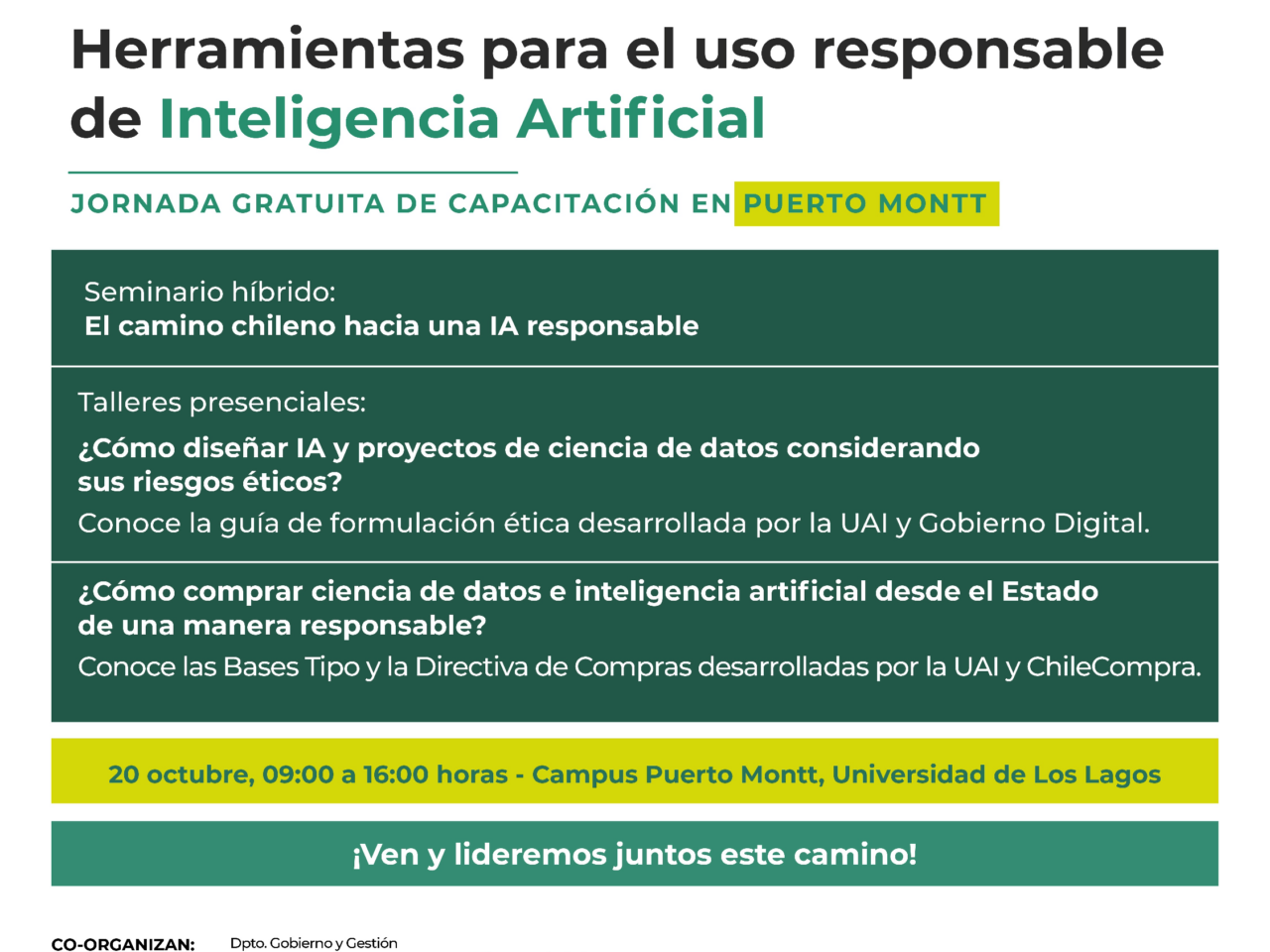 Capacitación gratuita para el uso responsable de inteligencia artificial en Puerto Montt